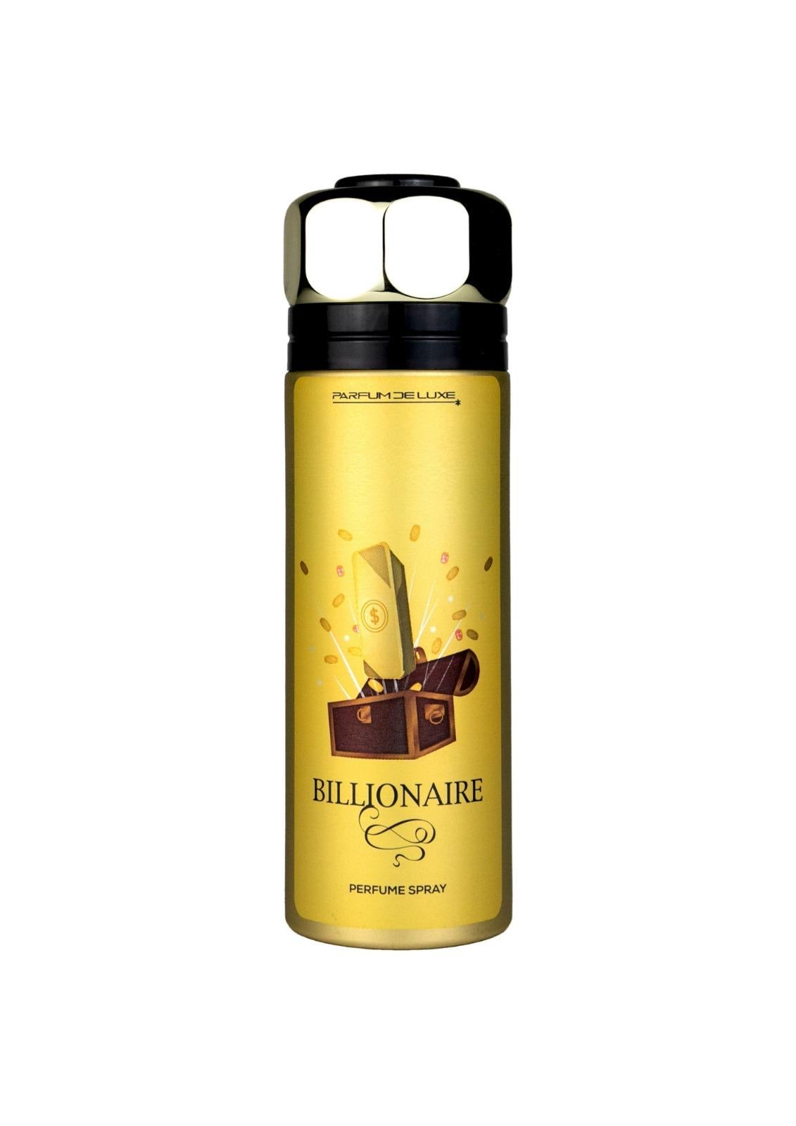 (12 PACK) BILLIONAIRE MEN 200ML BODY SPRAY