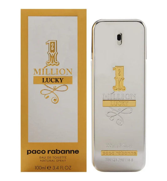 1 Million Lucky by Paco Rabanne for Men Eau de Toilette, 100ML