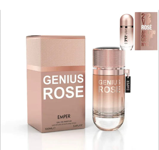 GENIUS ROSE Women EDP - 100MI (3.40z) By Emper